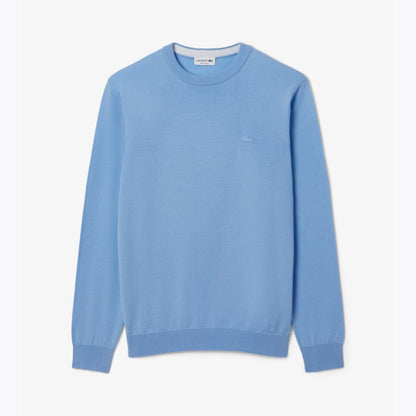 Lacoste Merino Wool Crew Neck Sweater LS Pale Blue S