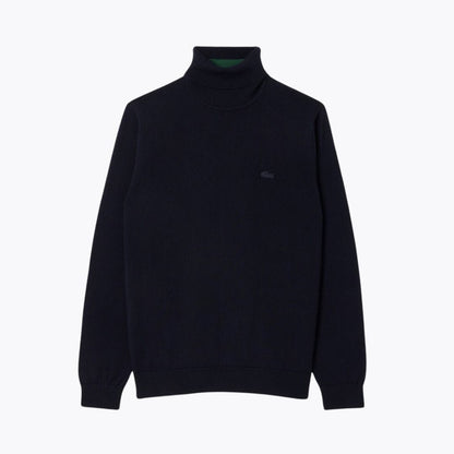 Lacoste Merino Wool Roll Neck Sweater LS Midnight Blue S