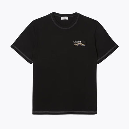 Lacoste Multi Print Jersey T-Shirt LS Black S