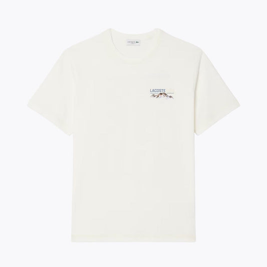 Lacoste Multi Print Jersey T-Shirt LS White S
