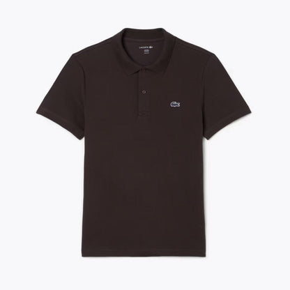 Lacoste Regular Fit Cotton Blend Polo Shirt LS Brown S