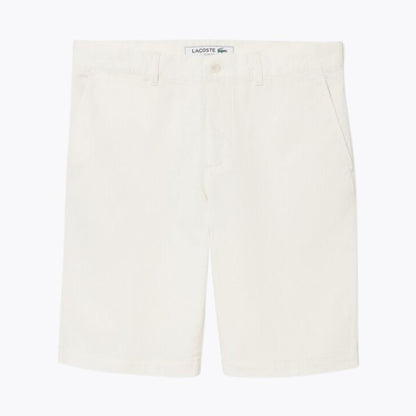 Lacoste Slim Fit Stretch Cotton Chino Shorts LS White S