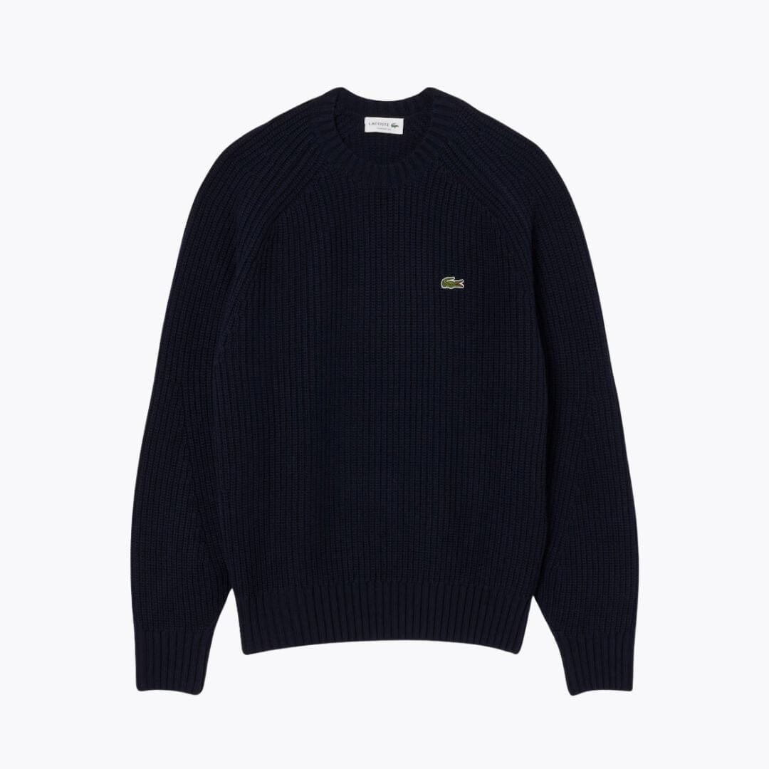 Lacoste Thick Carded Wool Crew Neck Sweater LS Midnight Blue S