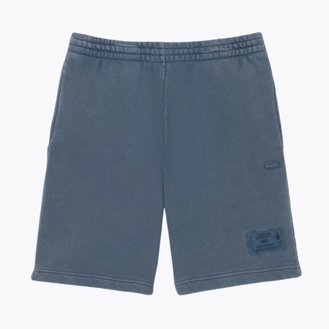 Lacoste Washed Effect Cotton Fleece Shorts LS Mineral Blue S