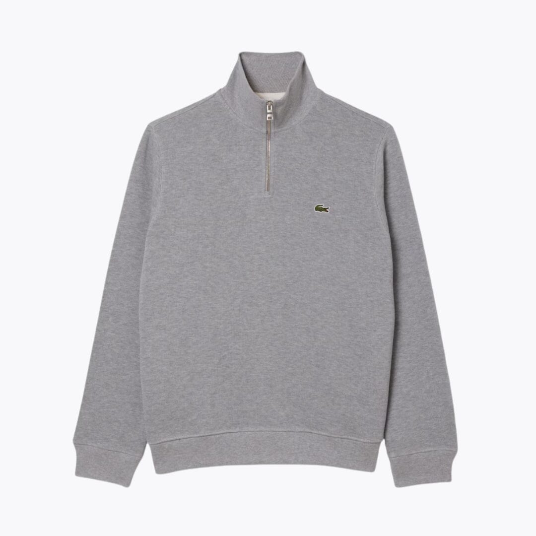Lacoste Zip-Up High Neck Sweatshirt LS Light Heatered S