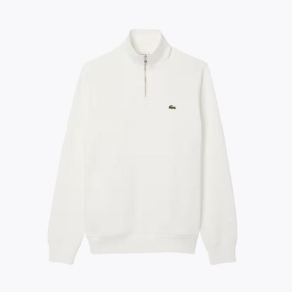 Lacoste Zip-Up High Neck Sweatshirt LS White S