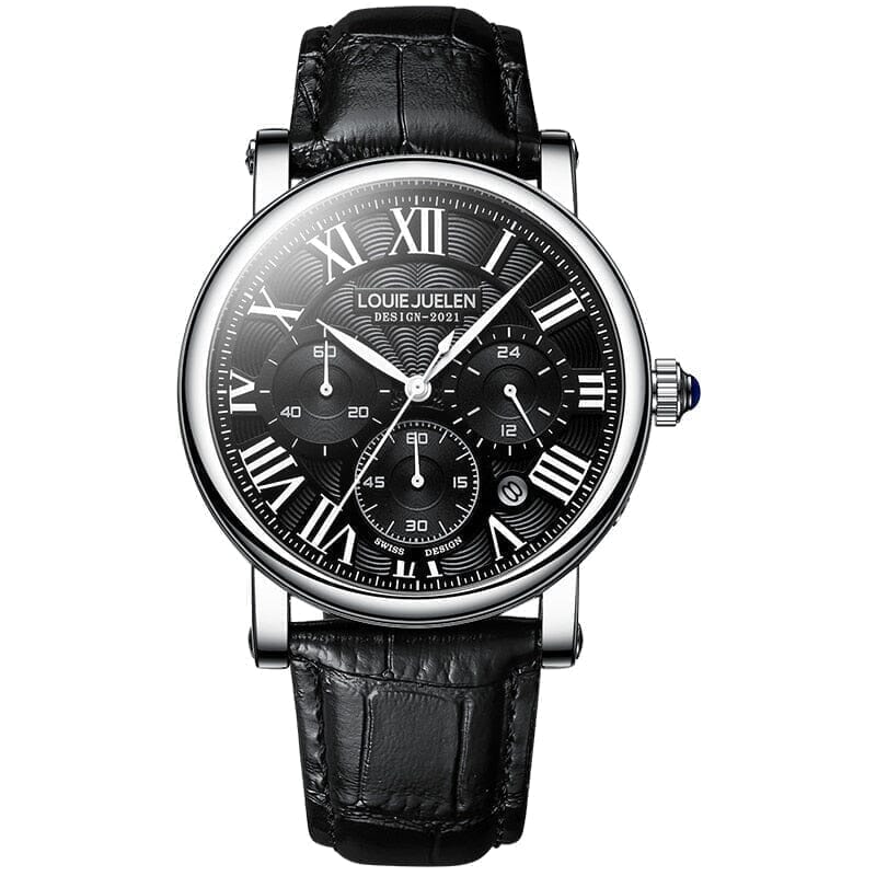Poedagar Executive Classic LS Silver With Black