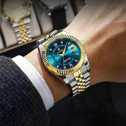 Poedagar Goldenstar – 40Mm Watch | Waterproof | Stainless Steel LS