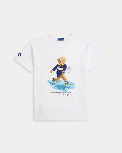 Ralph Lauren Australian Open Polo Bear Jersey Tee LS White S