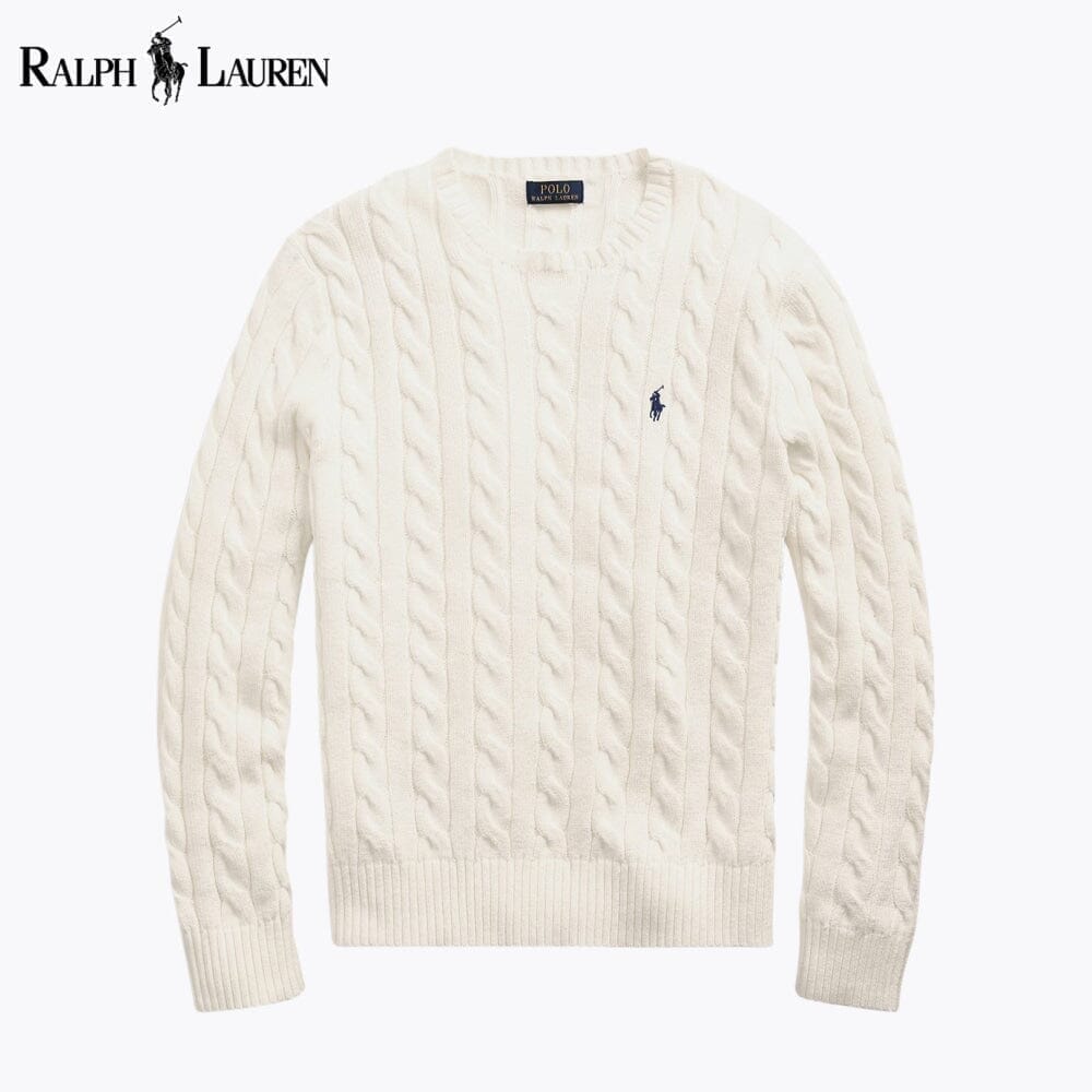 Ralph Lauren Cable-Knit Cotton Jumper LS Cream S