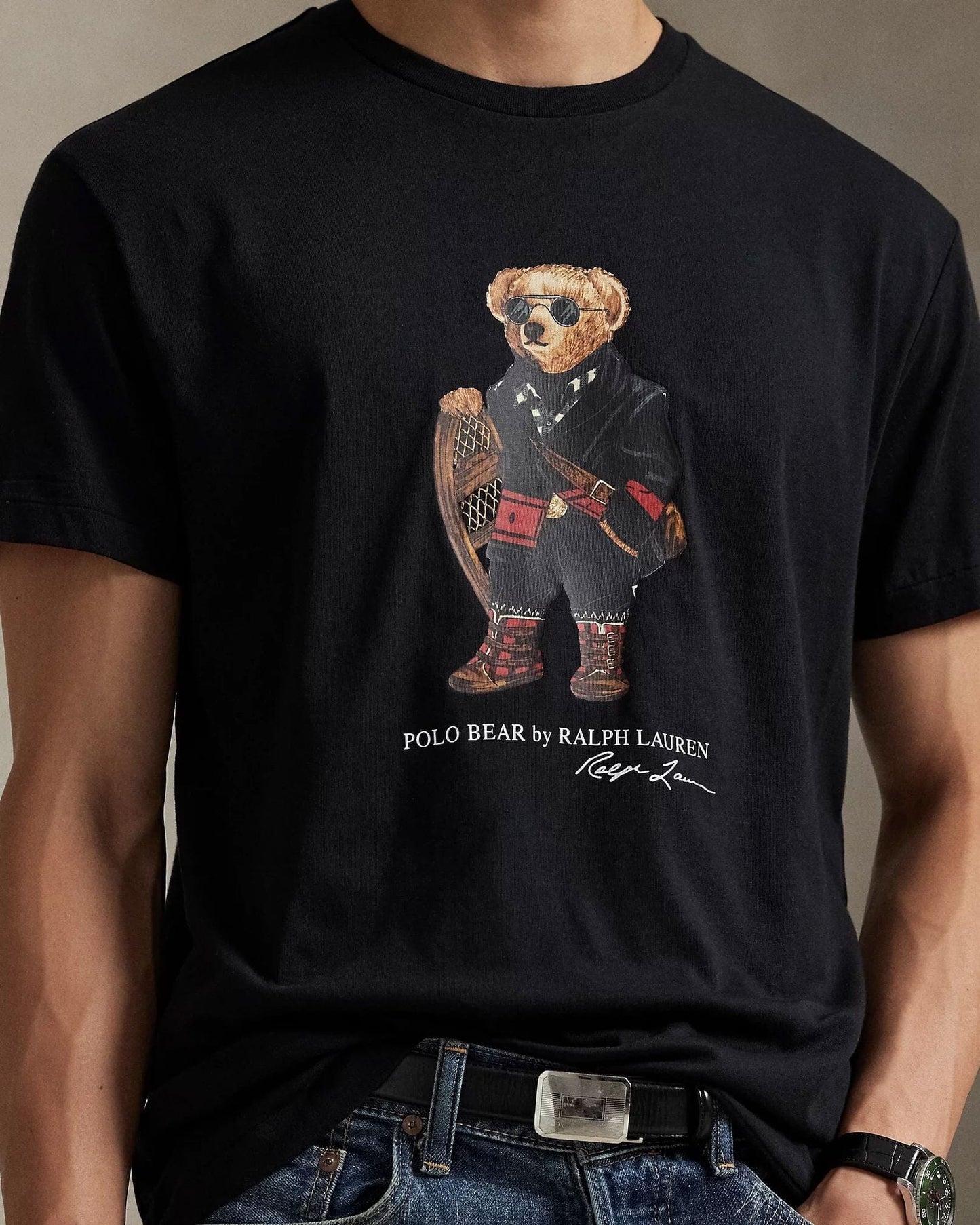Ralph Lauren Classic Fit Polo Bear Jersey T-Shirt LS