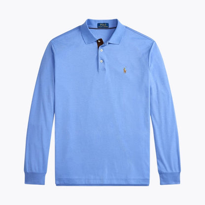 Ralph Lauren Classic Fit Soft Cotton Polo Shirt LS Fall Blue S