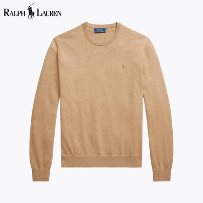 Ralph Lauren Cotton-Cashmere Crewneck Jumper LS Caramel S