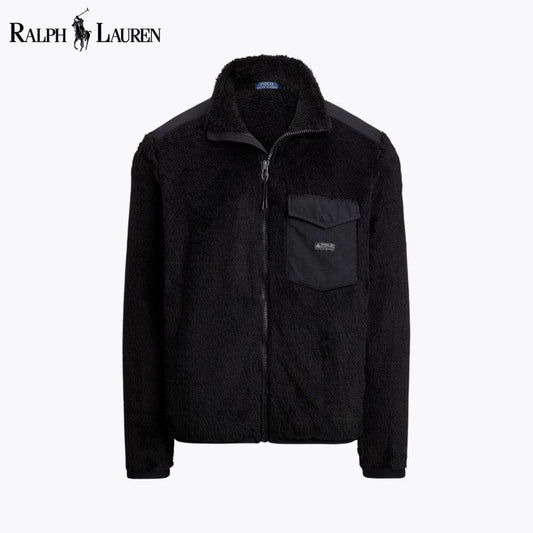 Ralph Lauren Curly Pile Fleece Jacket LS Black S