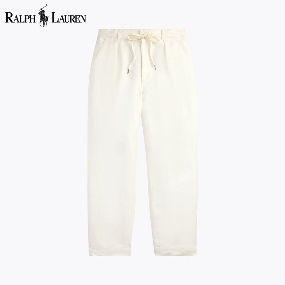 Ralph Lauren Lateef Relaxed Fit Pleated Linen Pant LS Cream 28