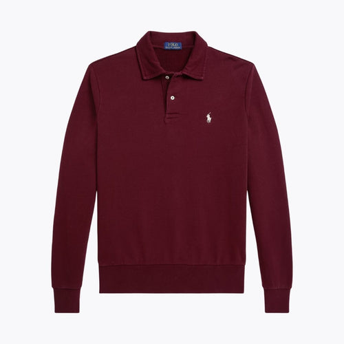 Ralph Lauren Loopback Fleece Collared Sweatshirt LS Classic Wine S