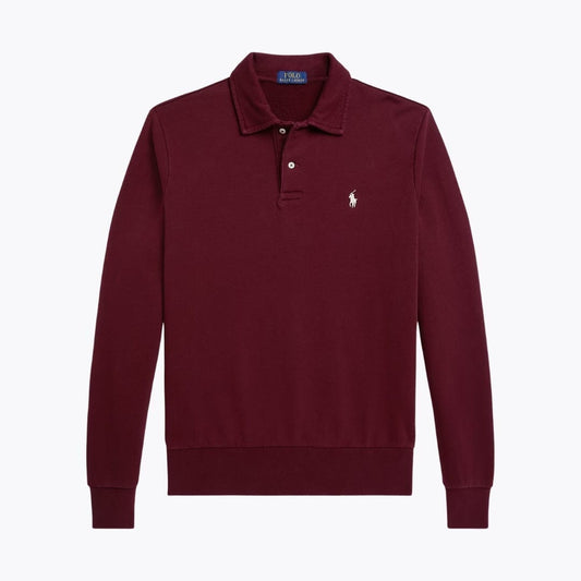Ralph Lauren Loopback Fleece Collared Sweatshirt LS Classic Wine S