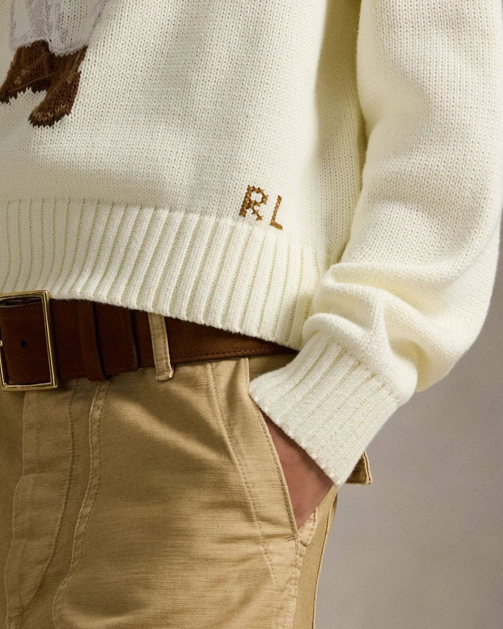 Ralph Lauren Polo Bear Cotton Crewneck Sweater LS