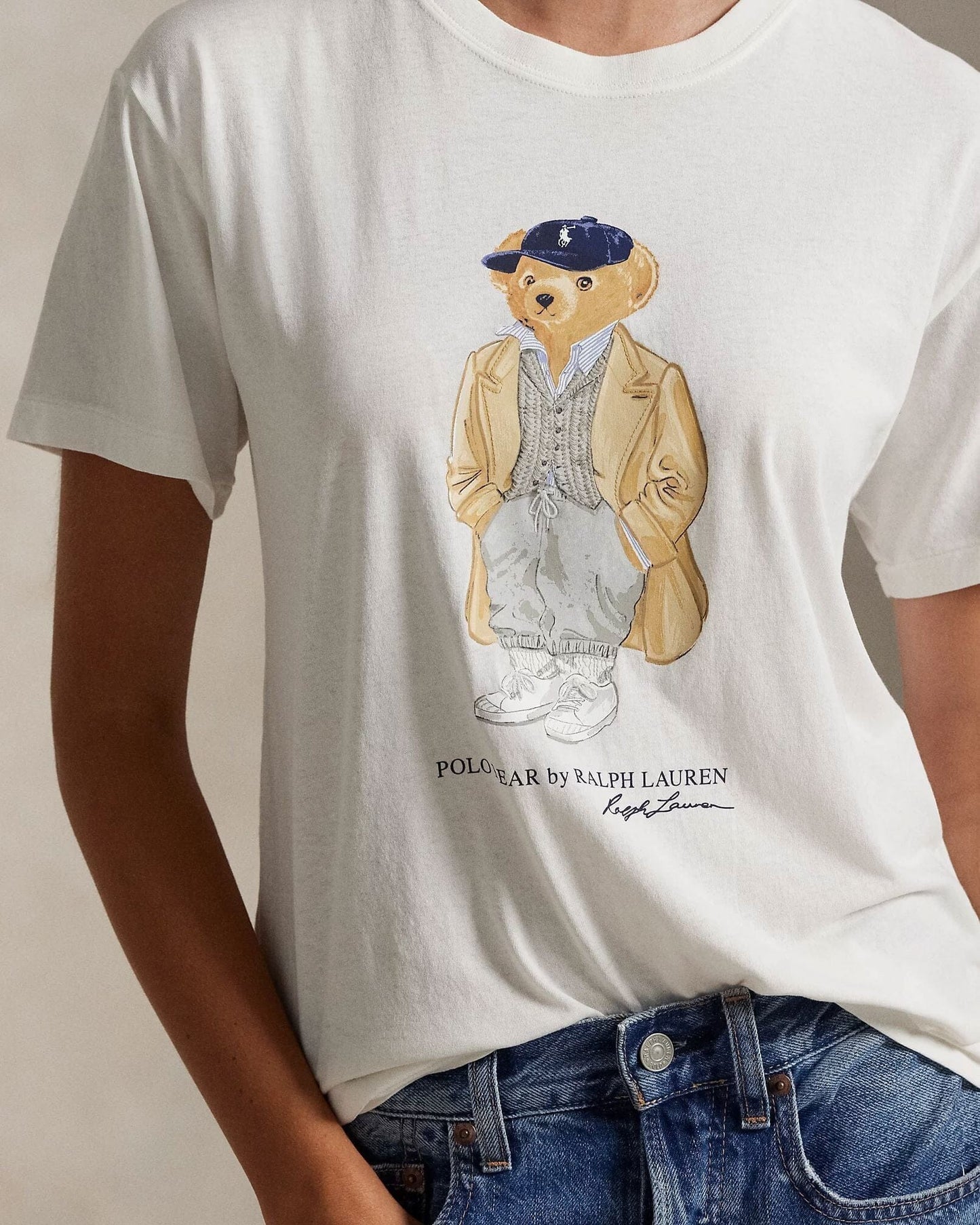 Ralph Lauren Polo Bear Cotton Jersey T-Shirt LS