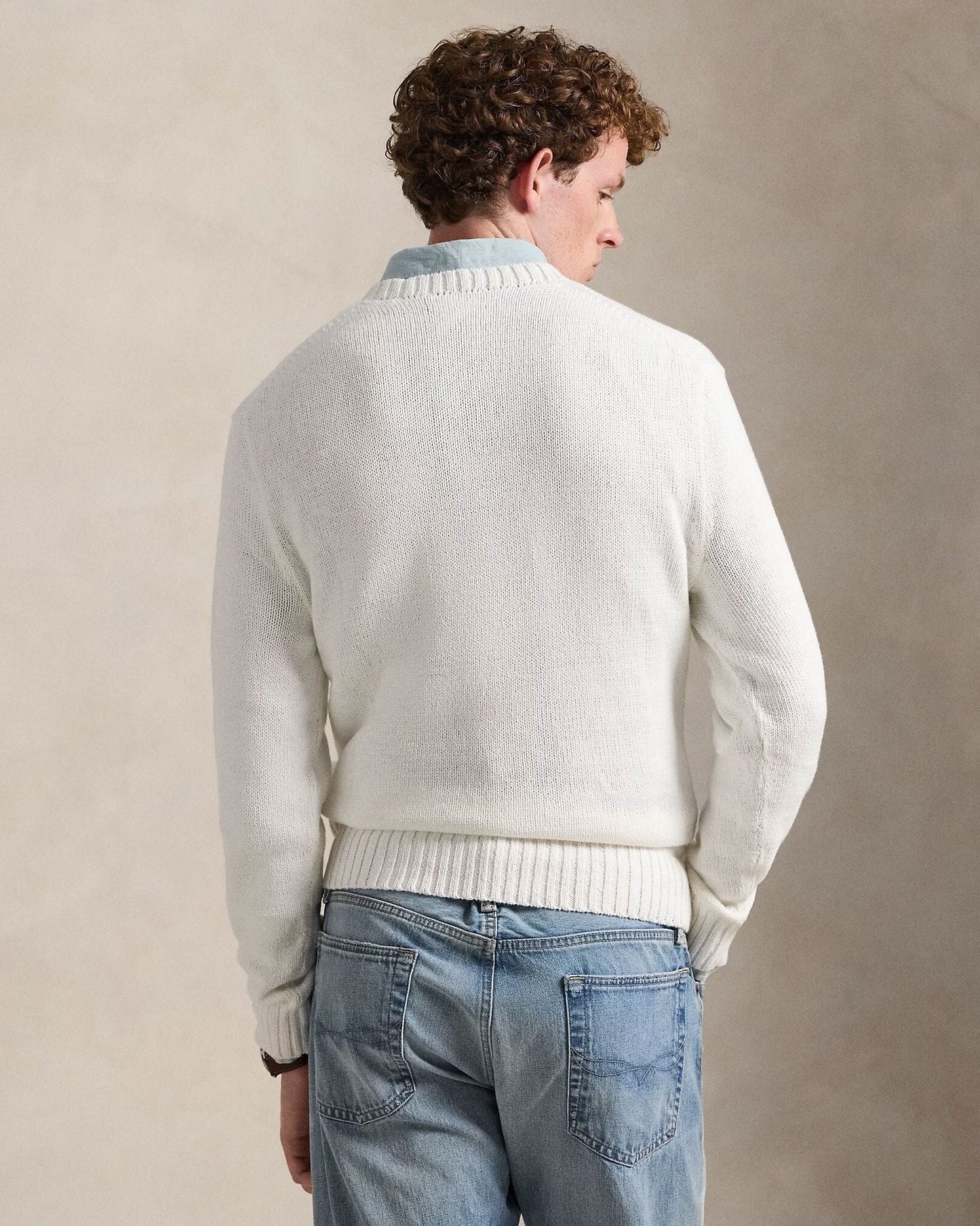 Ralph Lauren Polo Bear Cotton-Linen Sweater LS