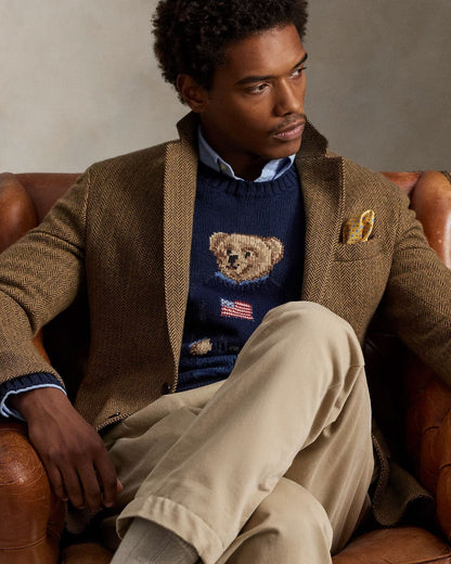 Ralph Lauren Polo Bear Cotton-Linen Sweater LS