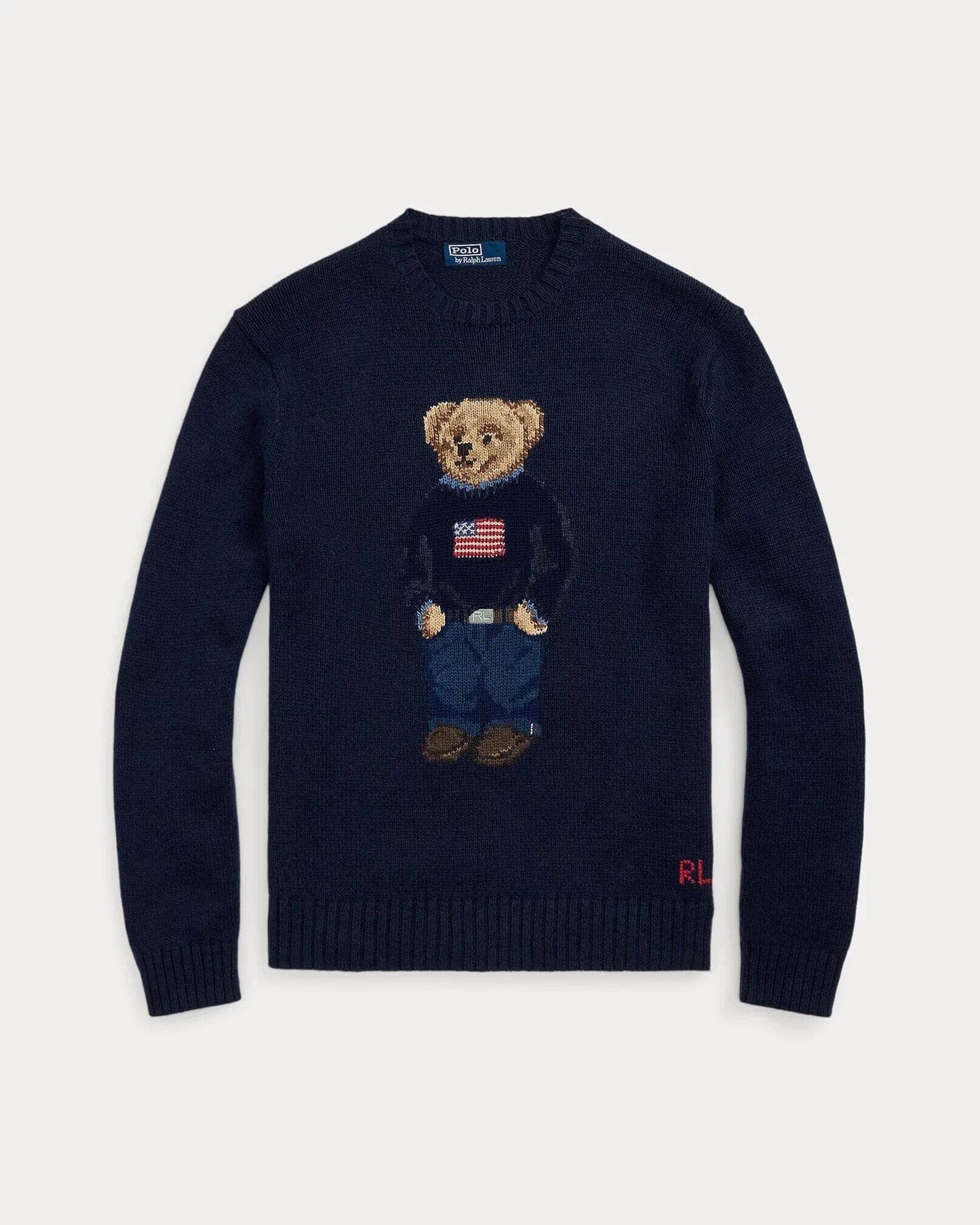 Ralph Lauren Polo Bear Cotton-Linen Sweater LS Navy S
