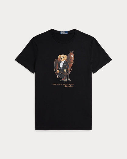 Ralph Lauren Polo Bear Cotton T-Shirt LS Black s