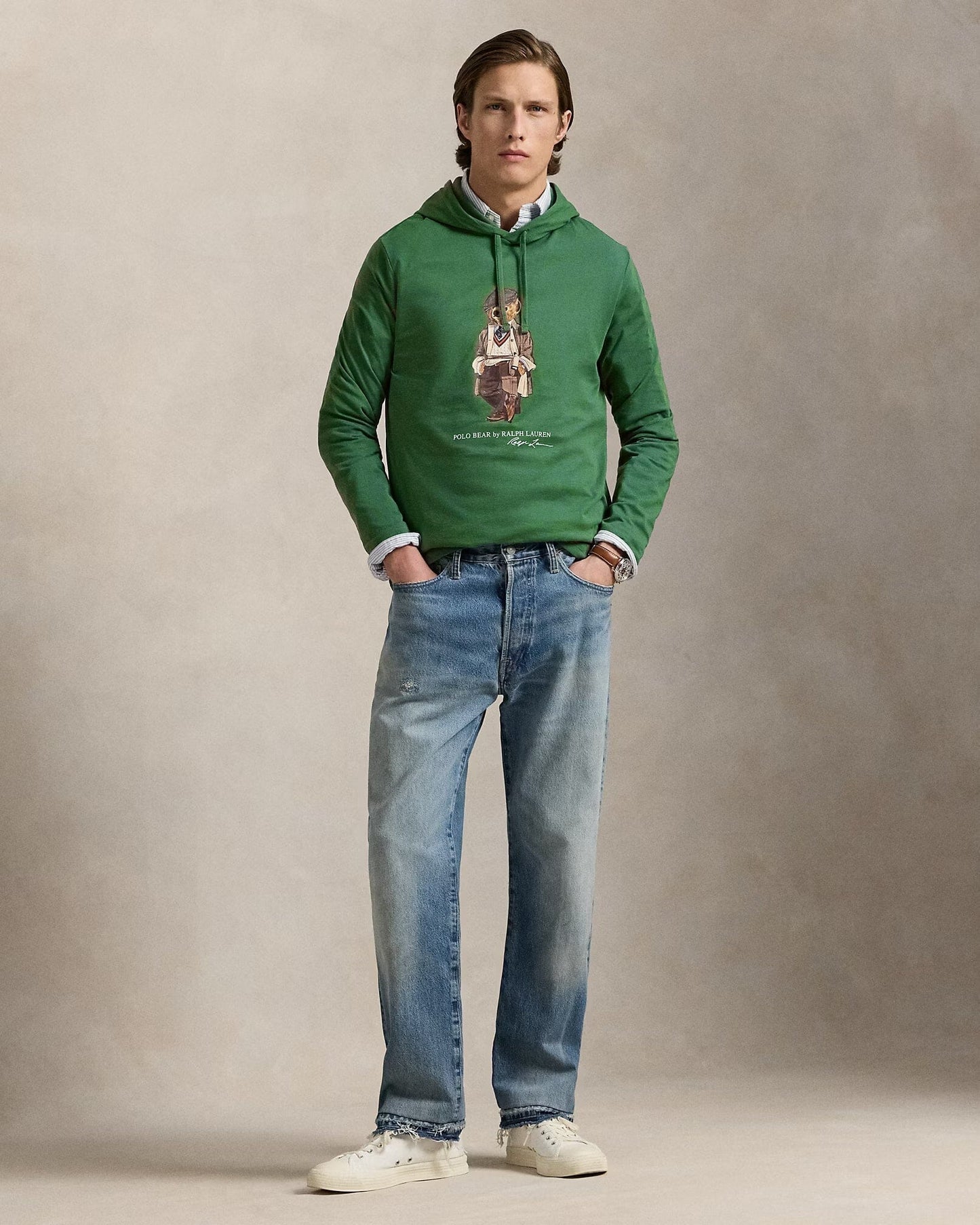Ralph Lauren Polo Bear Jersey Hooded T-Shirt LS