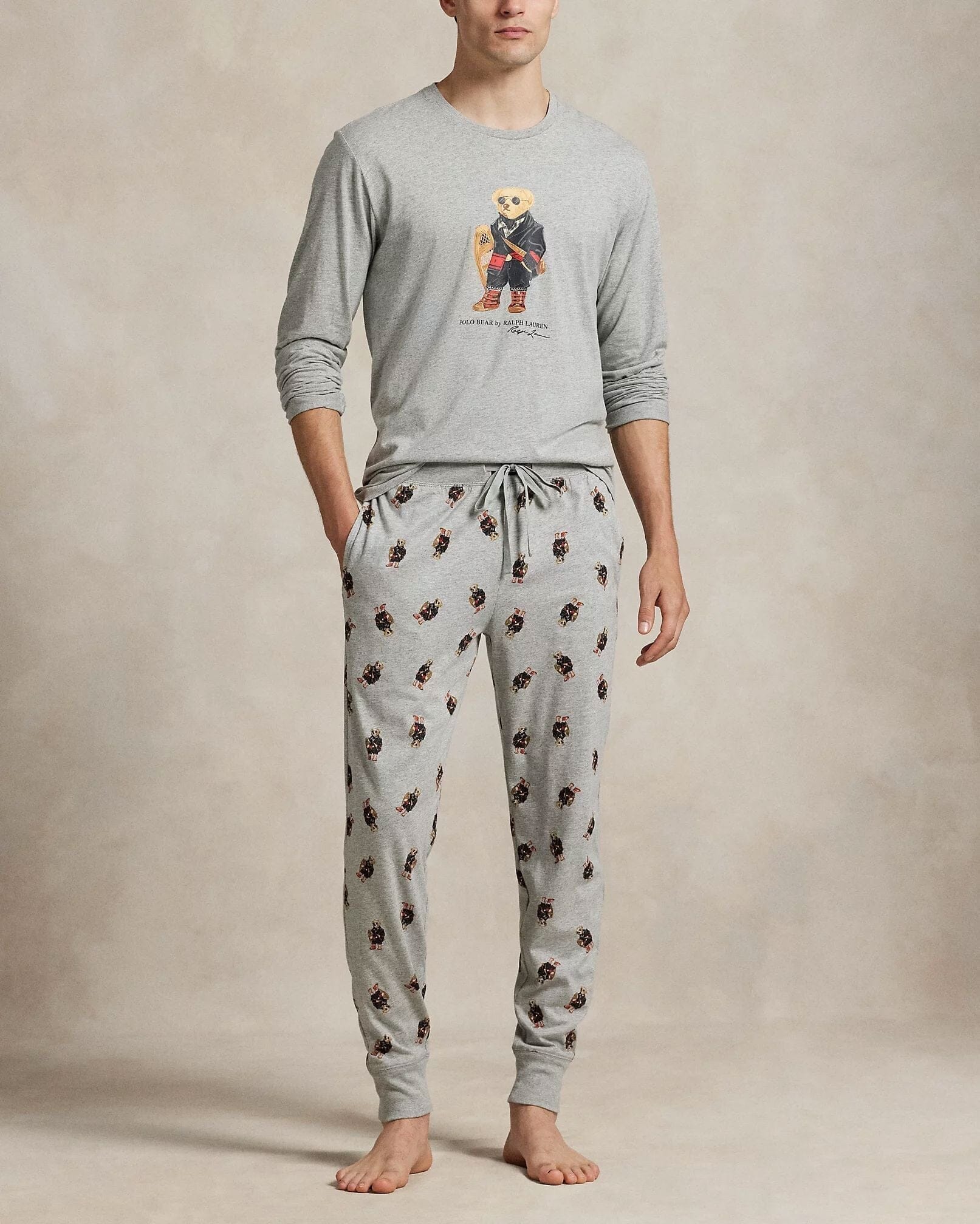 Ralph Lauren Polo Bear Jersey Sleep Set LS