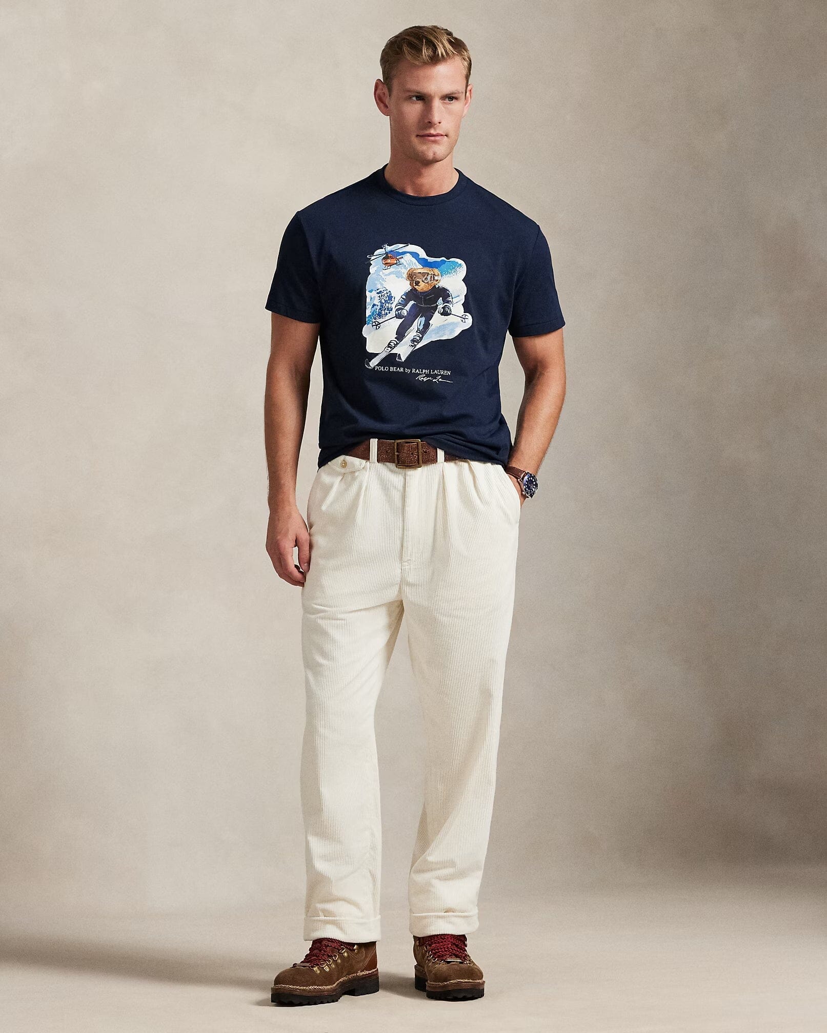 Ralph Lauren Polo Bear Jersey T-Shirt In A Classic Fit LS