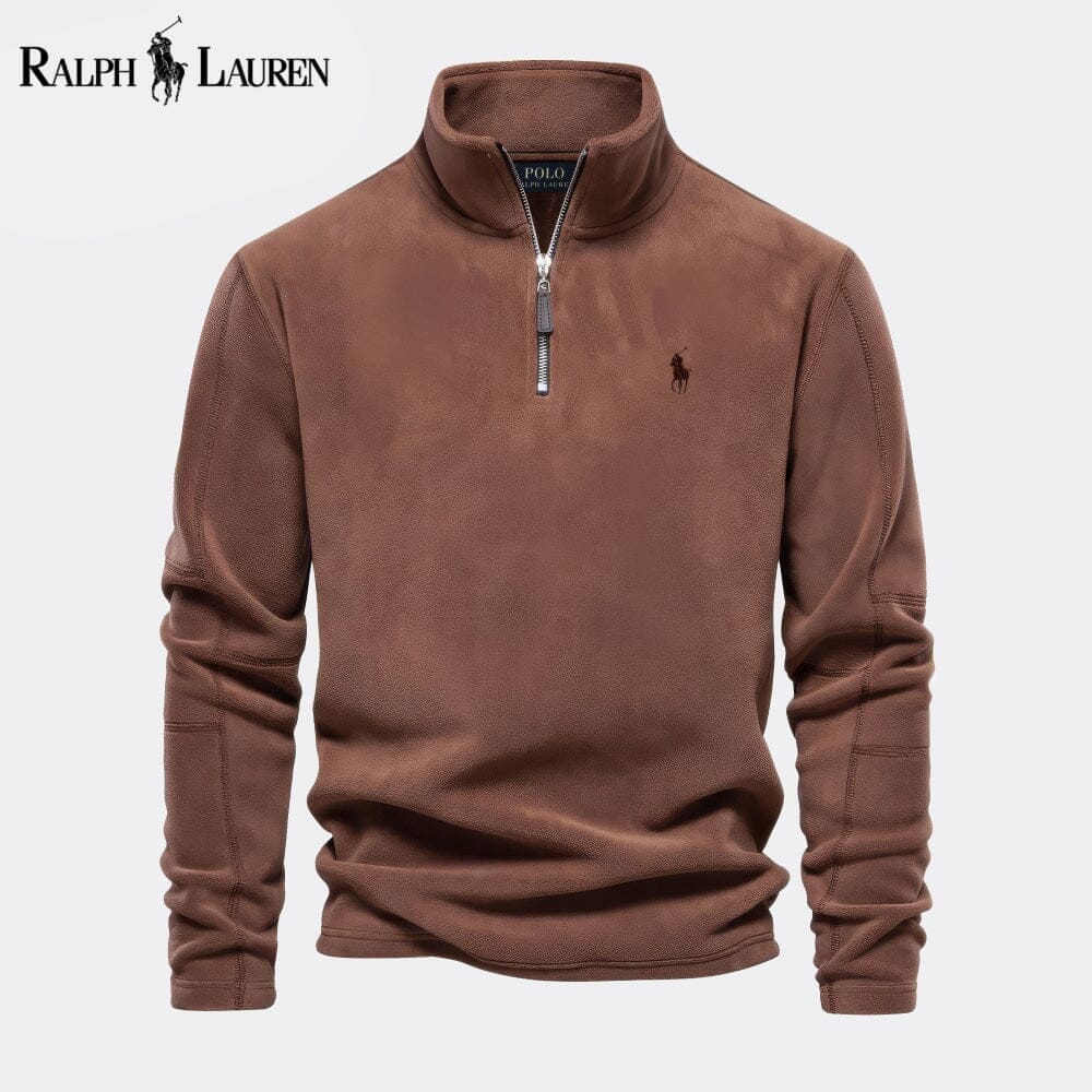 Ralph Lauren Prestige Cable-Knit Wool Knit Sweater LS Brown S
