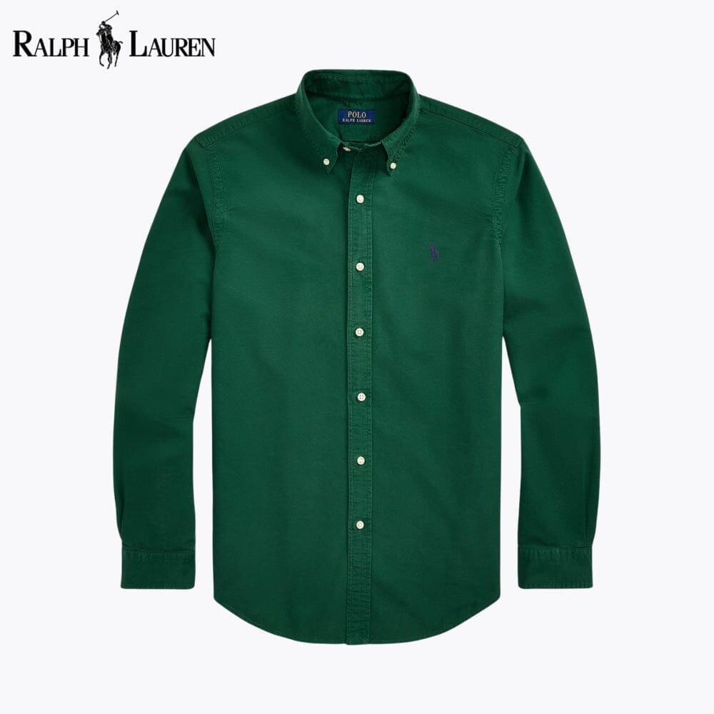 Ralph Lauren Slim Fit Garment-Dyed Oxford Shirt LS New Forest S