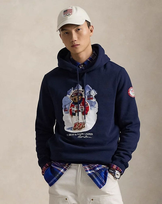 Ralph Lauren Team USA Polo Bear Hoodie LS