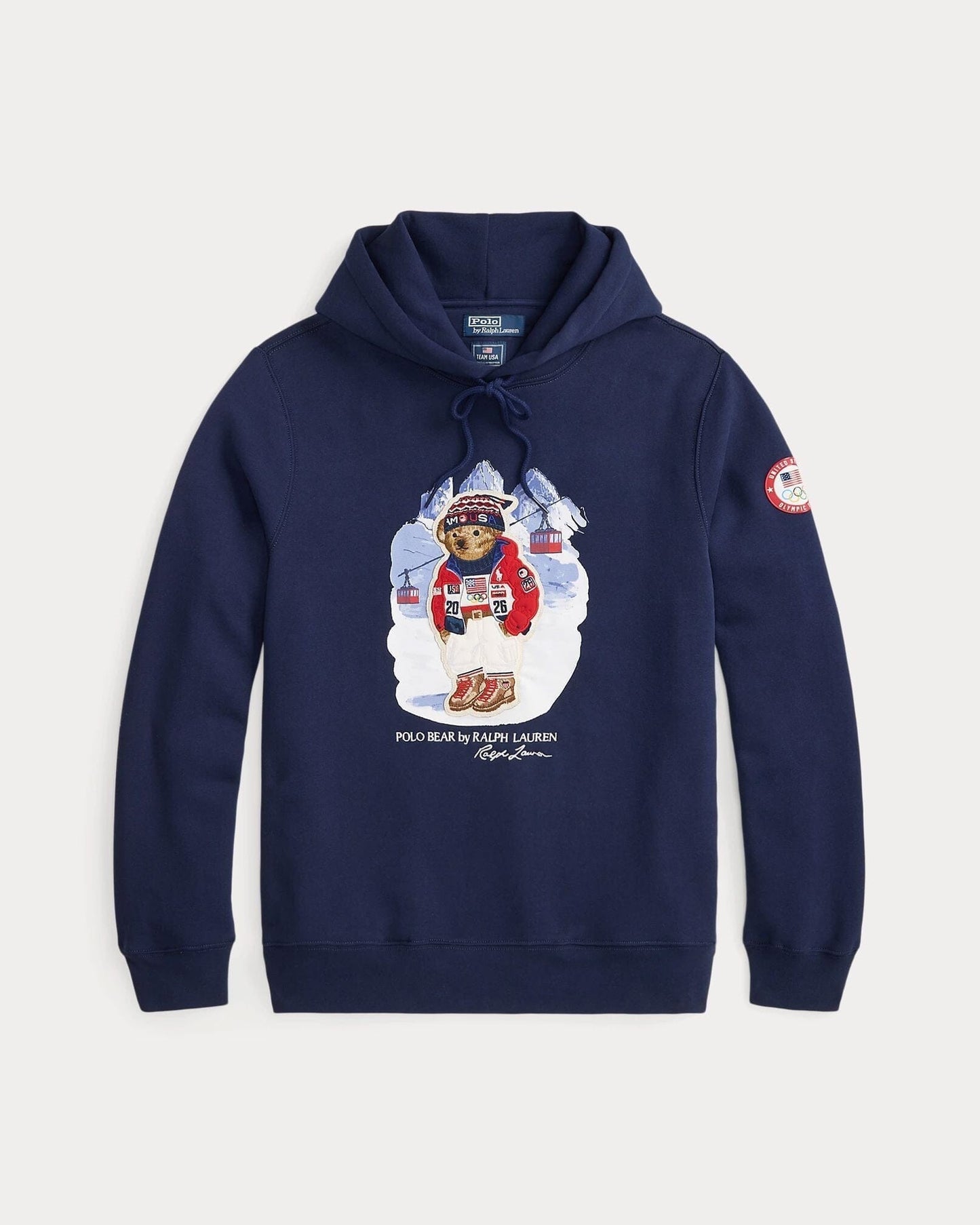 Ralph Lauren Team USA Polo Bear Hoodie LS Refined Navy S