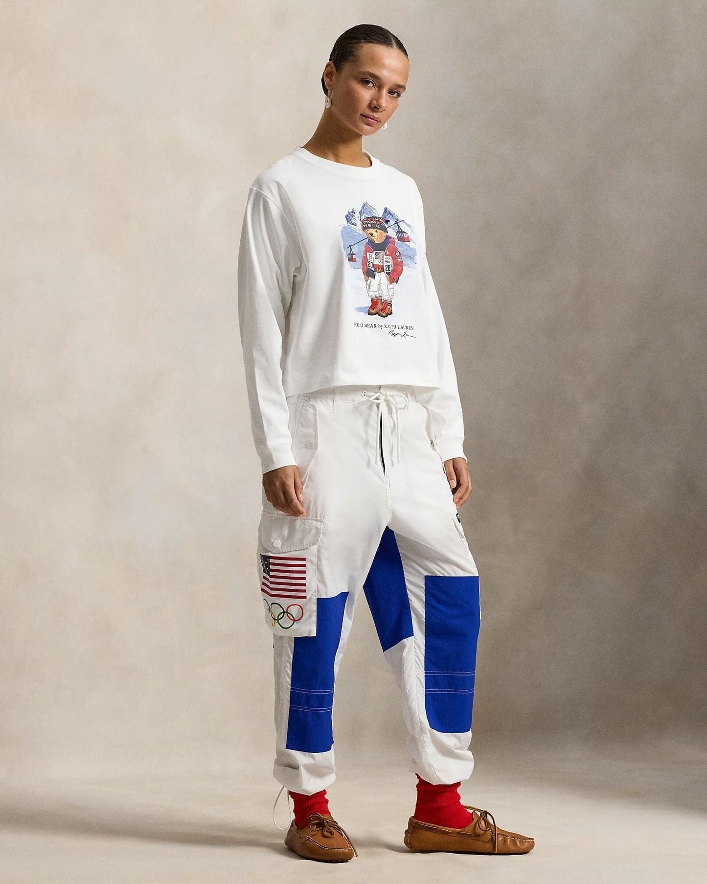 Ralph Lauren Team USA Polo Bear Long-Sleeve Tee LS