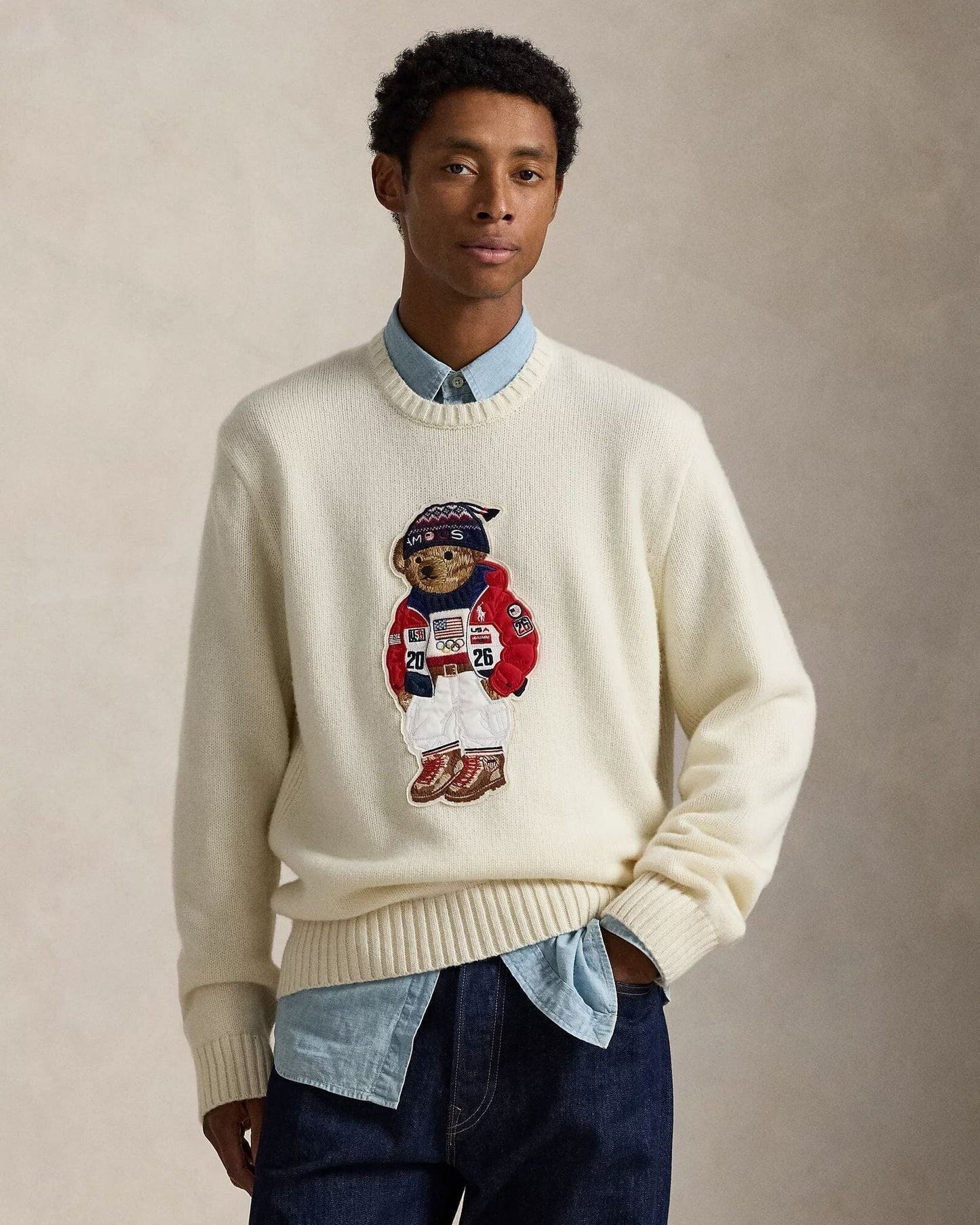 Ralph Lauren Team Usa Polo Bear Sweater LS