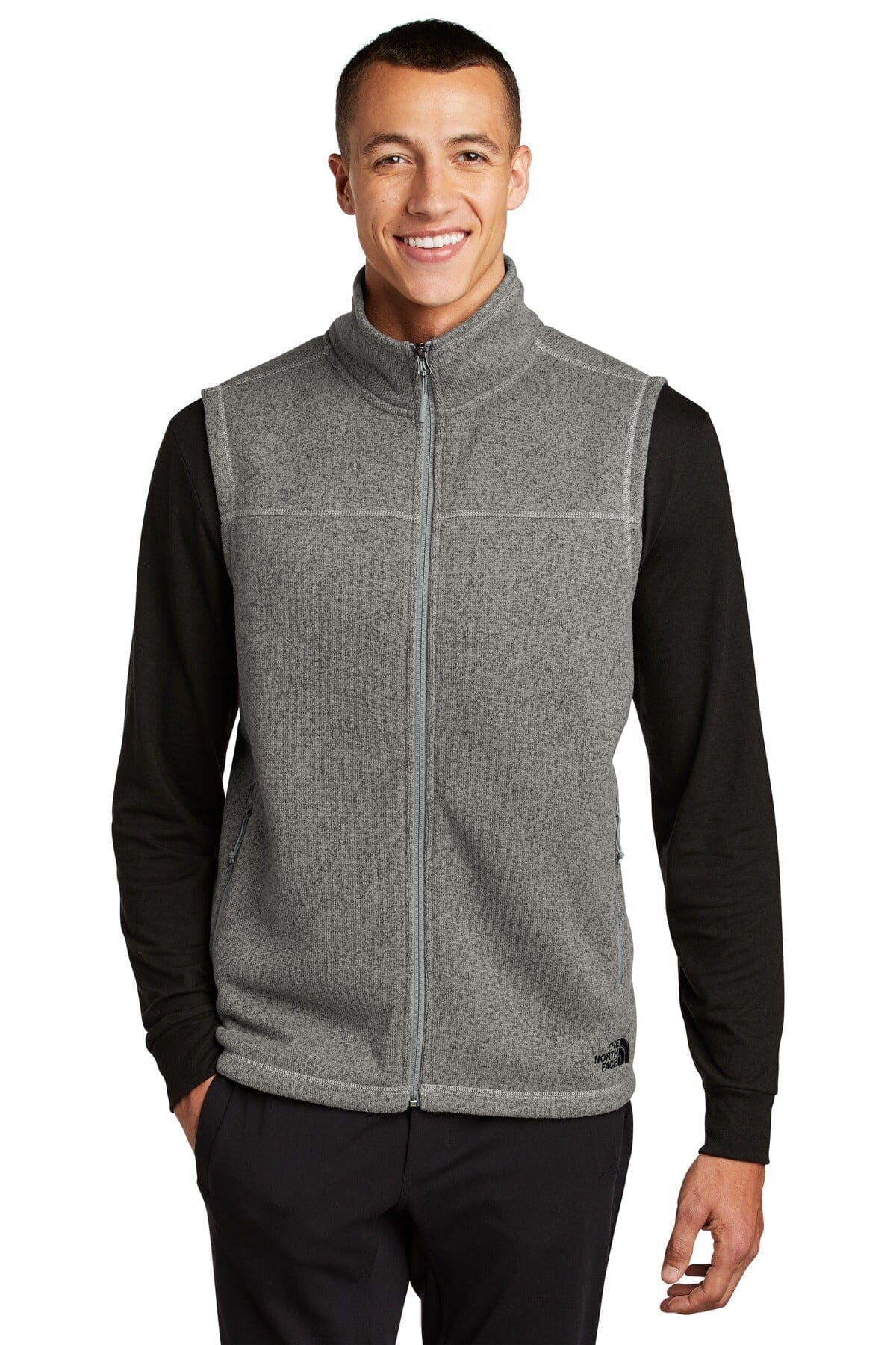 The North Face Sweater Fleece Vest LS Medium Grey Heather S