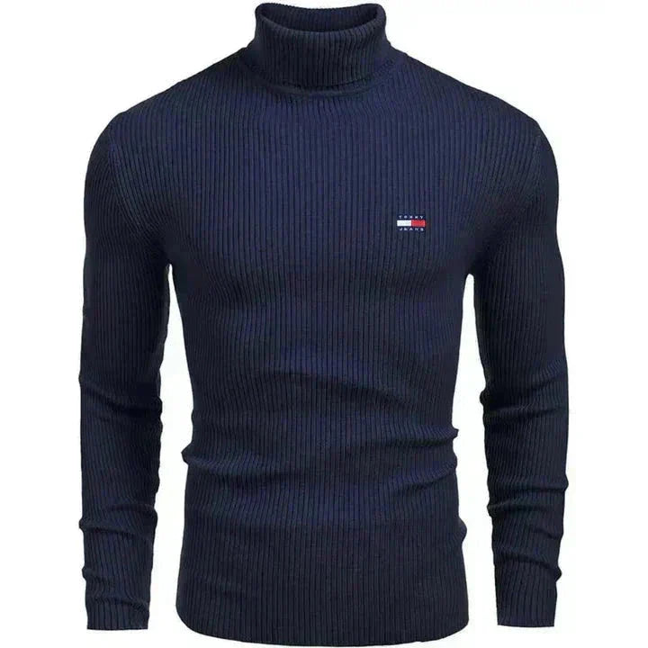 Tommy Hilfiger Turtleneck Classic Knit Sweater LS Blue S